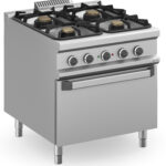 Fogão Industrial a Gás 4 Queimadores c/ Forno Elétrico - Linha 900