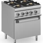 Fogão Industrial a Gás 4 Queimadores com Forno Elétrico Estático Linha 700
