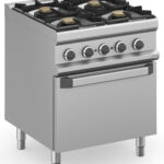 Fogão Industrial a Gás 4 Queimadores com Forno Elétrico Ventilado