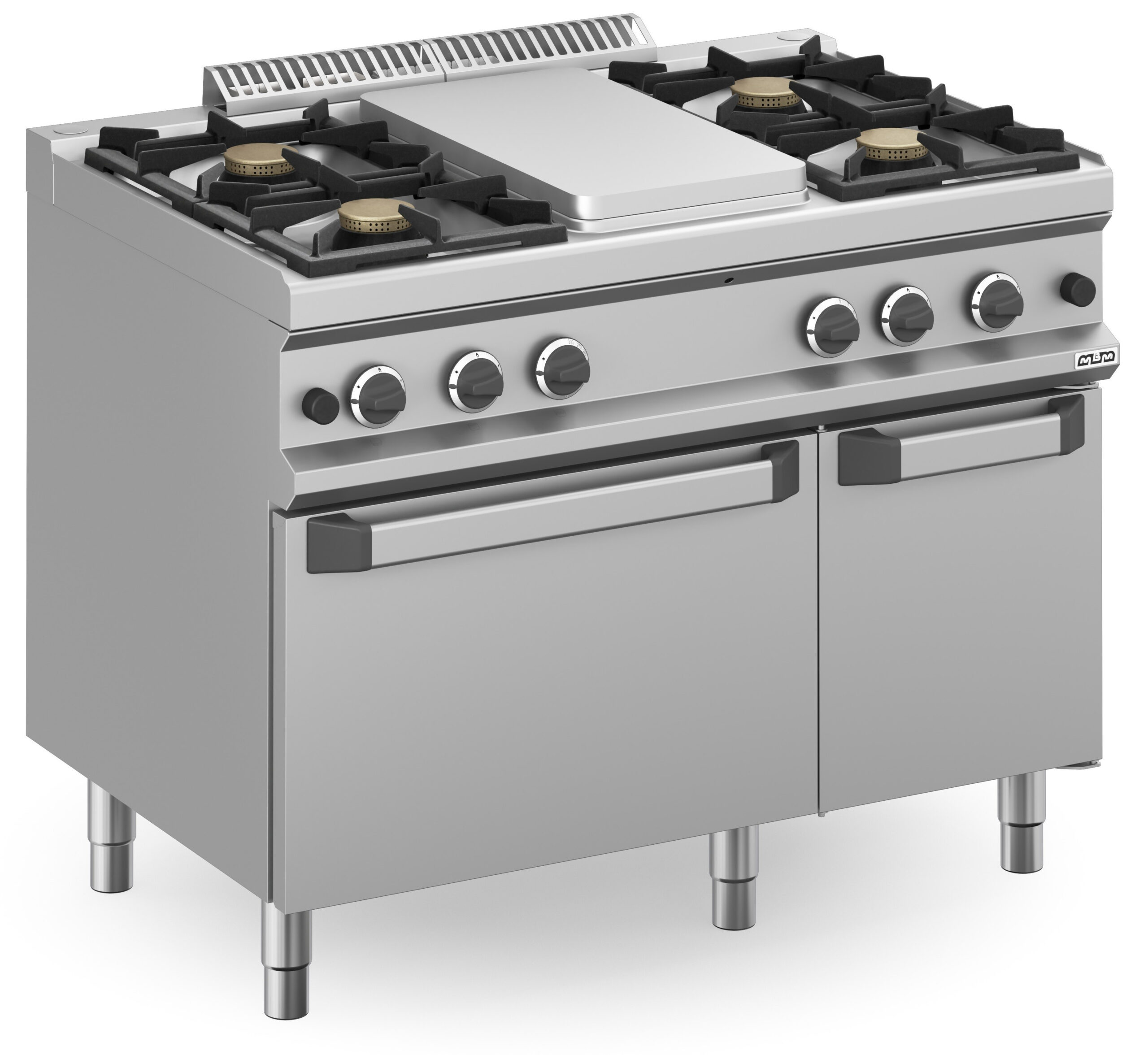 Fogão Industrial a Gás 4 Queimadores e Chapa Central com Forno MFB711MFG4XL