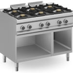 Fogão Industrial a Gás com Forno Estático 6 Queimadores 5.5 kW