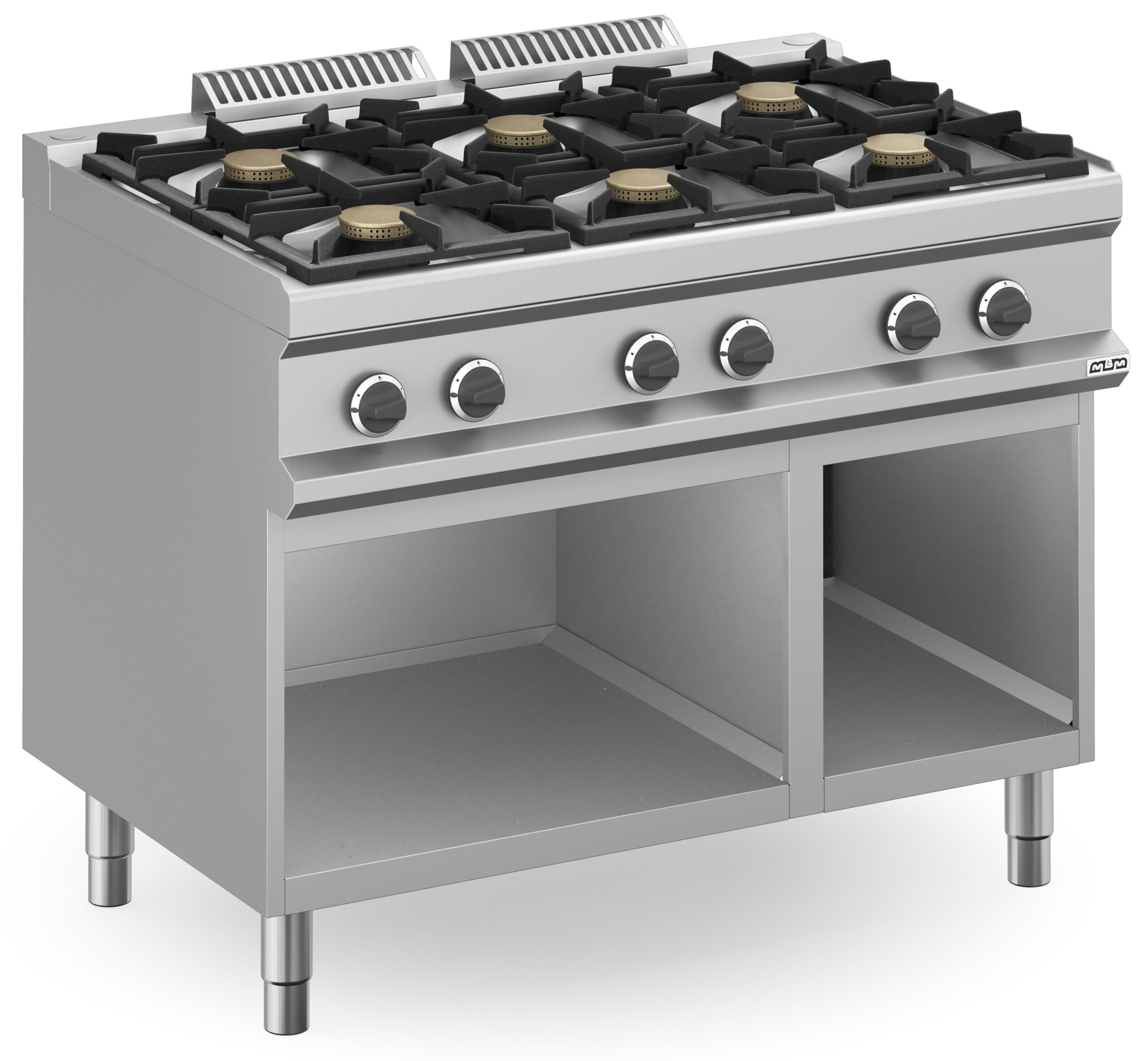 Fogão Industrial a Gás com Forno Estático 6 Queimadores 5.5 kW