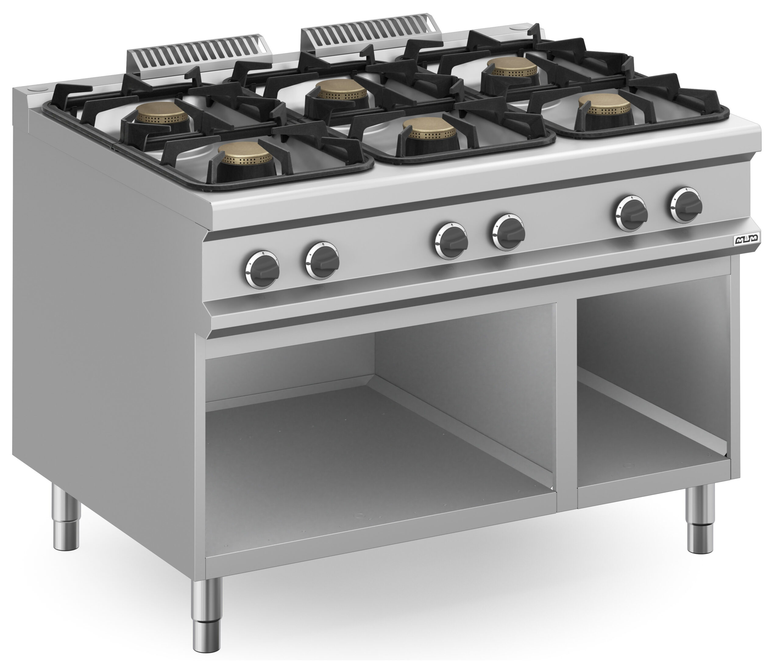 Fogão Industrial a Gás 6 Queimadores e Forno 1200x900mm