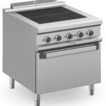 Fogão Industrial Elétrico 4 Zonas com Forno 800x900x850mm