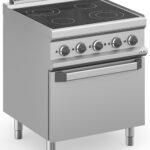 Fogão Vitrocerâmico Elétrico 4 Zonas com Forno 700mm