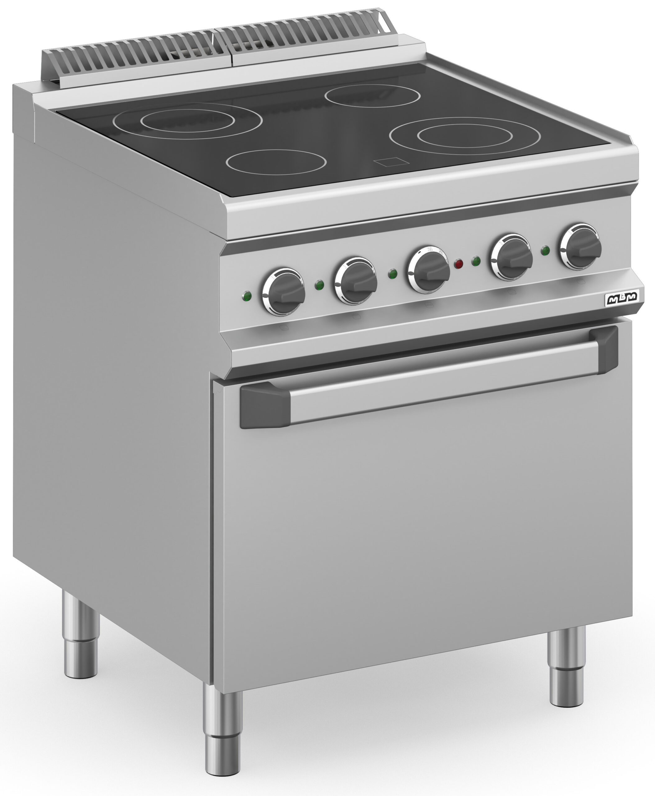Fogão Vitrocerâmico Elétrico 4 Zonas com Forno 700mm