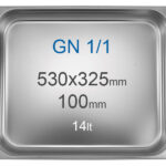 Cuba Gastronorm GN 1/1 Inox 14L, Altura 100mm