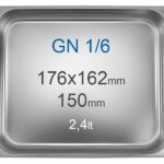 Cuba Gastronorm GN 1/6 Inox Profunda 2.4L