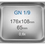 Cuba Gastronorm GN 1/9 Inox 0.6L, 65mm Altura