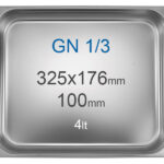 Cuba Gastronorm GN1/3 4L Inox 100 mm