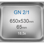 Cuba Gastronorm GN2/1 Liso Inox 18.5L