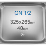 Cuba Gastronorm Inox GN 1/2 lisa, 2L - 40mm profundidade