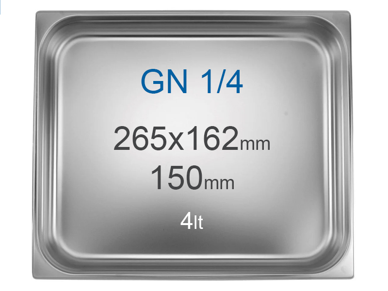 Cuba Gastronorm Inox GN 1/4 (265x162 mm) - 2.8 L