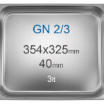 Cuba Gastronorm Inox GN 2/3, 3 L, Prof. 40 mm