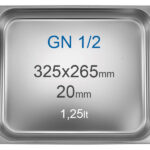 Cuba Gastronorm Inox GN1/2 1.25L 20mm