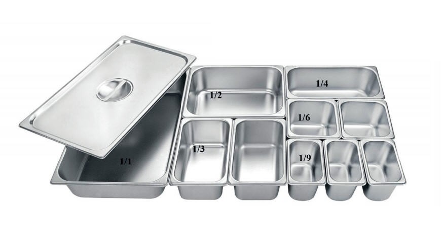 Cuba Gastronorm GN 1/1 Inox 530x325mm Fundo 65mm