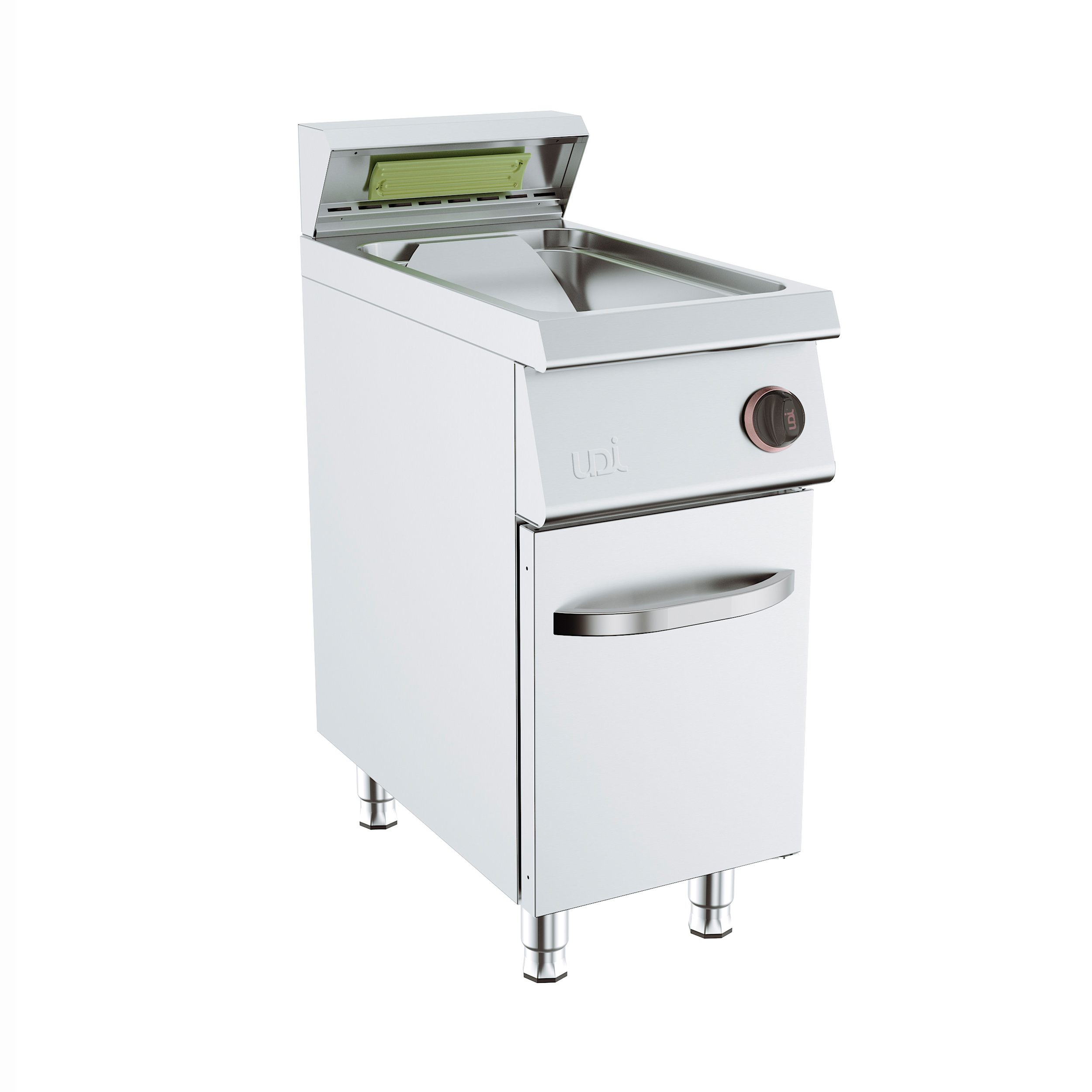 Aquecedor de Batatas Fritas Elétrico 850W c/ Armário Inox 400mm Linha 900