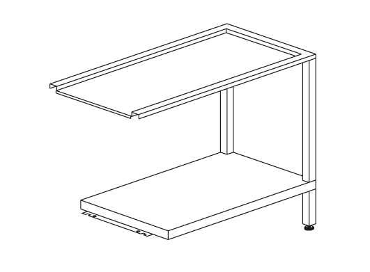 Mesa de Apoio para Lavagem de Loiça Inox 1200x590x820h mm