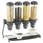 Dispensador de Cereais Profissional, 4 Tubos, 600 mm