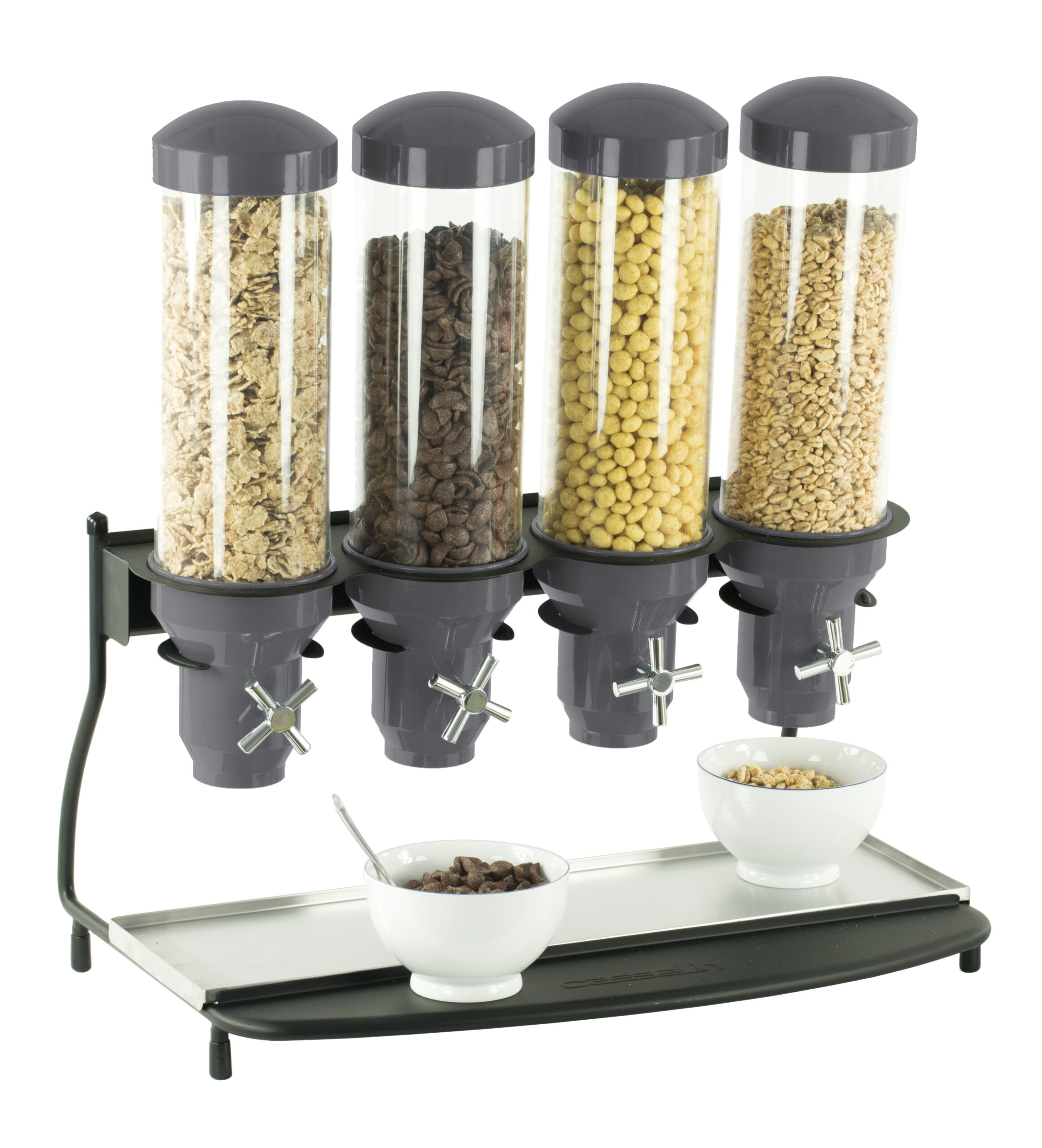 Dispensador de Cereais Profissional, 4 Tubos, 600 mm