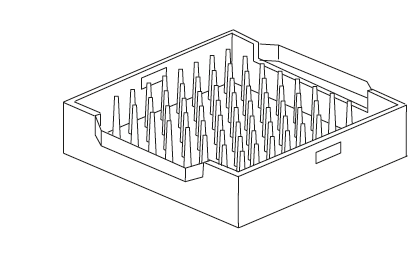 Cesto para Tabuleiros de Lavar Loiça C43B 500x500x105h