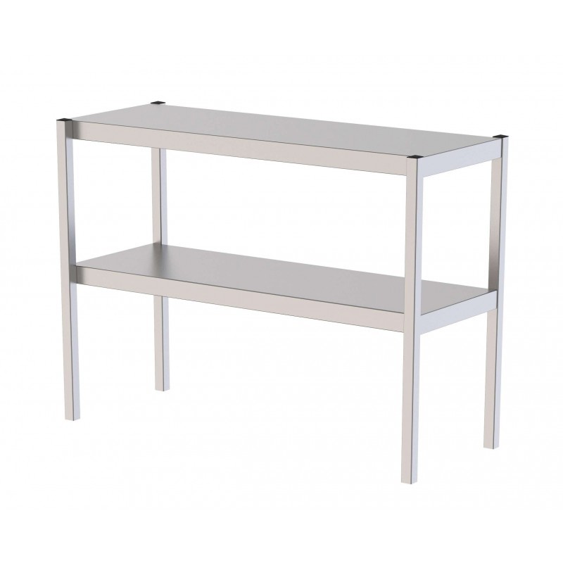 Móvel de Prateleiras Inox Duplo 1200x350x750mm