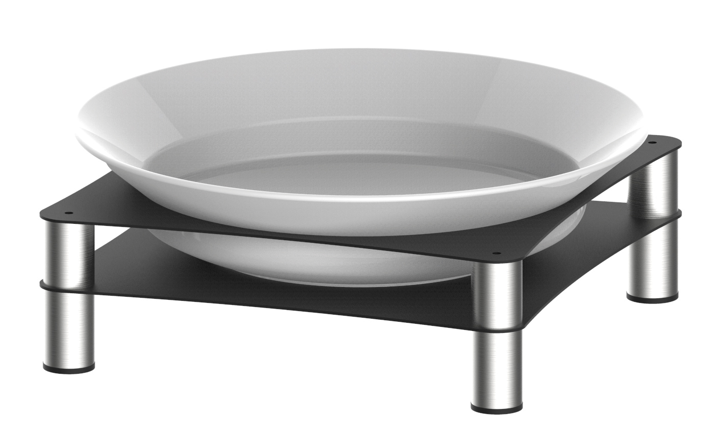 Expositor Buffet Kira 3 - Aço Preto - Ø400mm