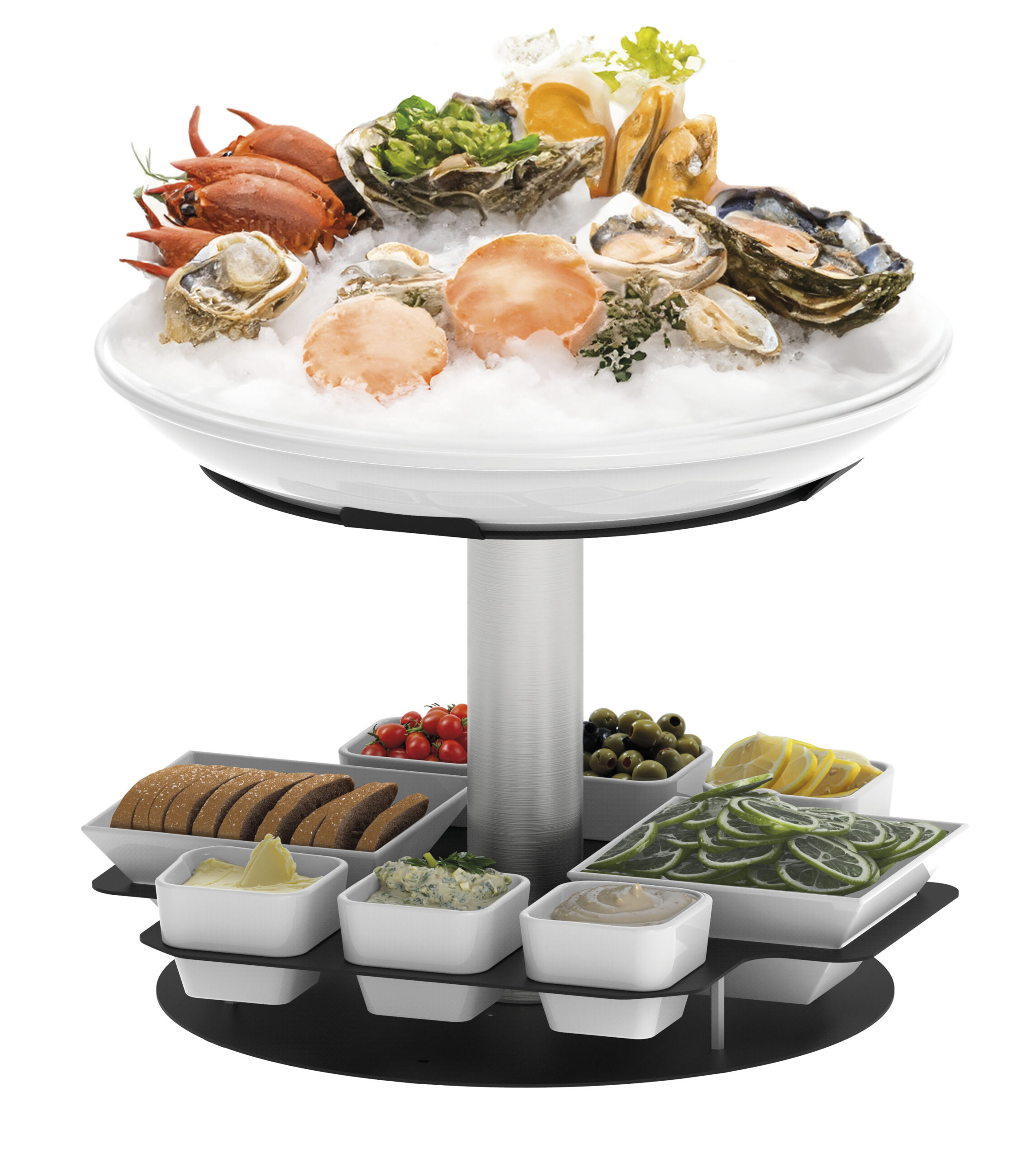 Expositor Giratório de Mesa Frutos do Mar 3 Níveis