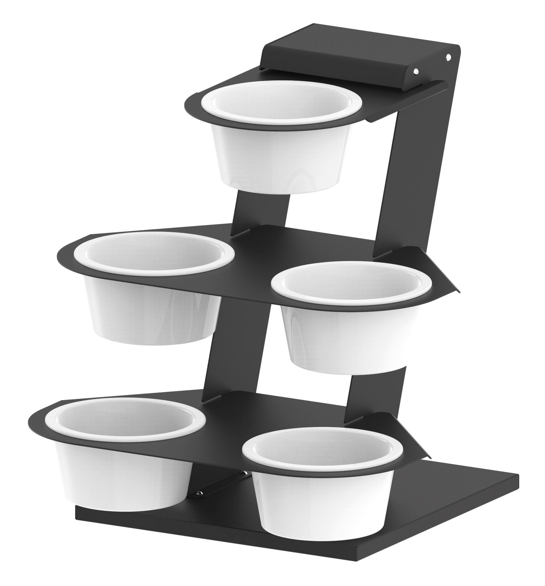 Expositor de Saladeiras Ruma Aço Preto 525mm
