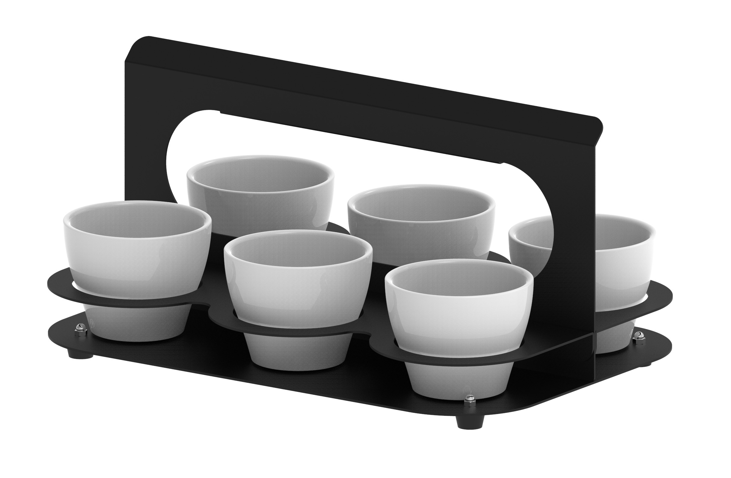 Expositor Ramequins Porcelana 6 Pçs 350x240x180mm