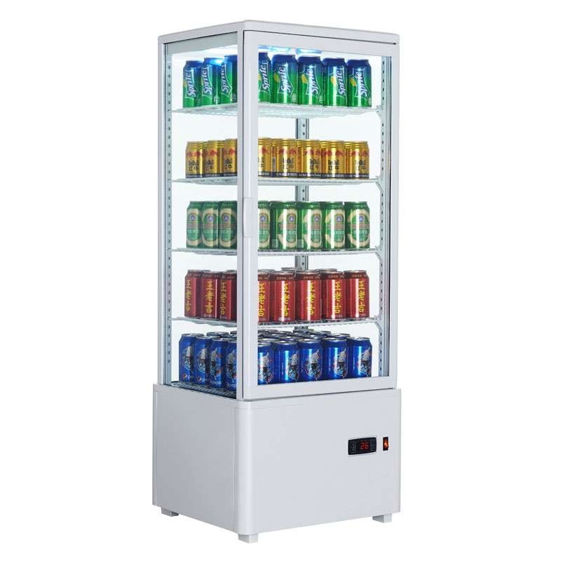 Expositor Refrigerado Panorâmico 98L Branco 447x400x1199mm