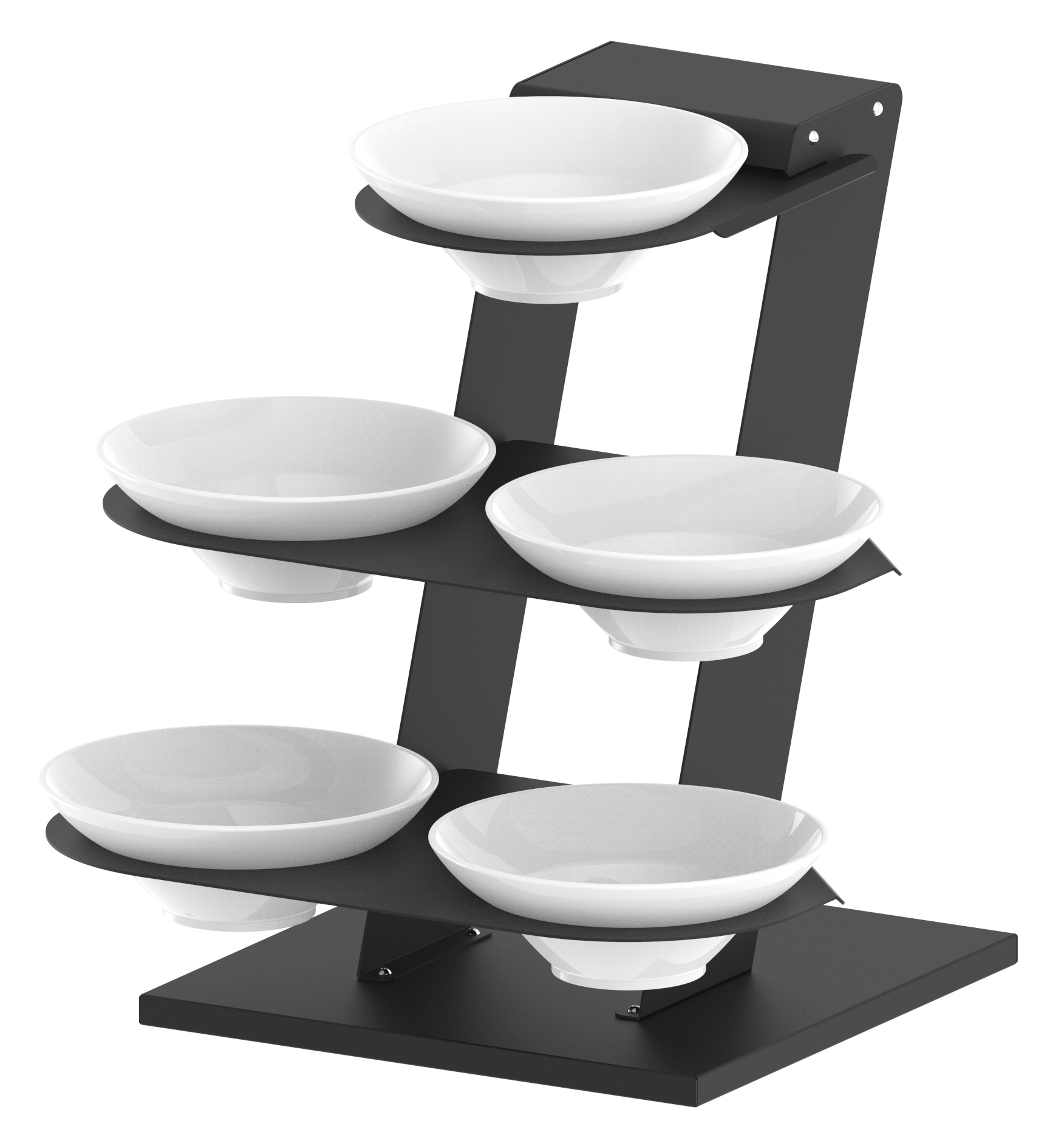 Expositor para 5 Saladeiras de Porcelana - Ruma 530mm