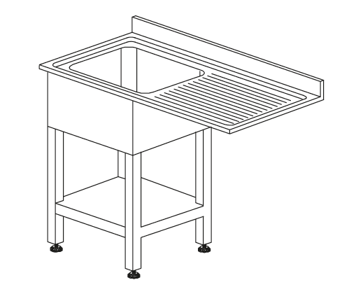 Lavadouro de Encastrar A20 1200x700x850h