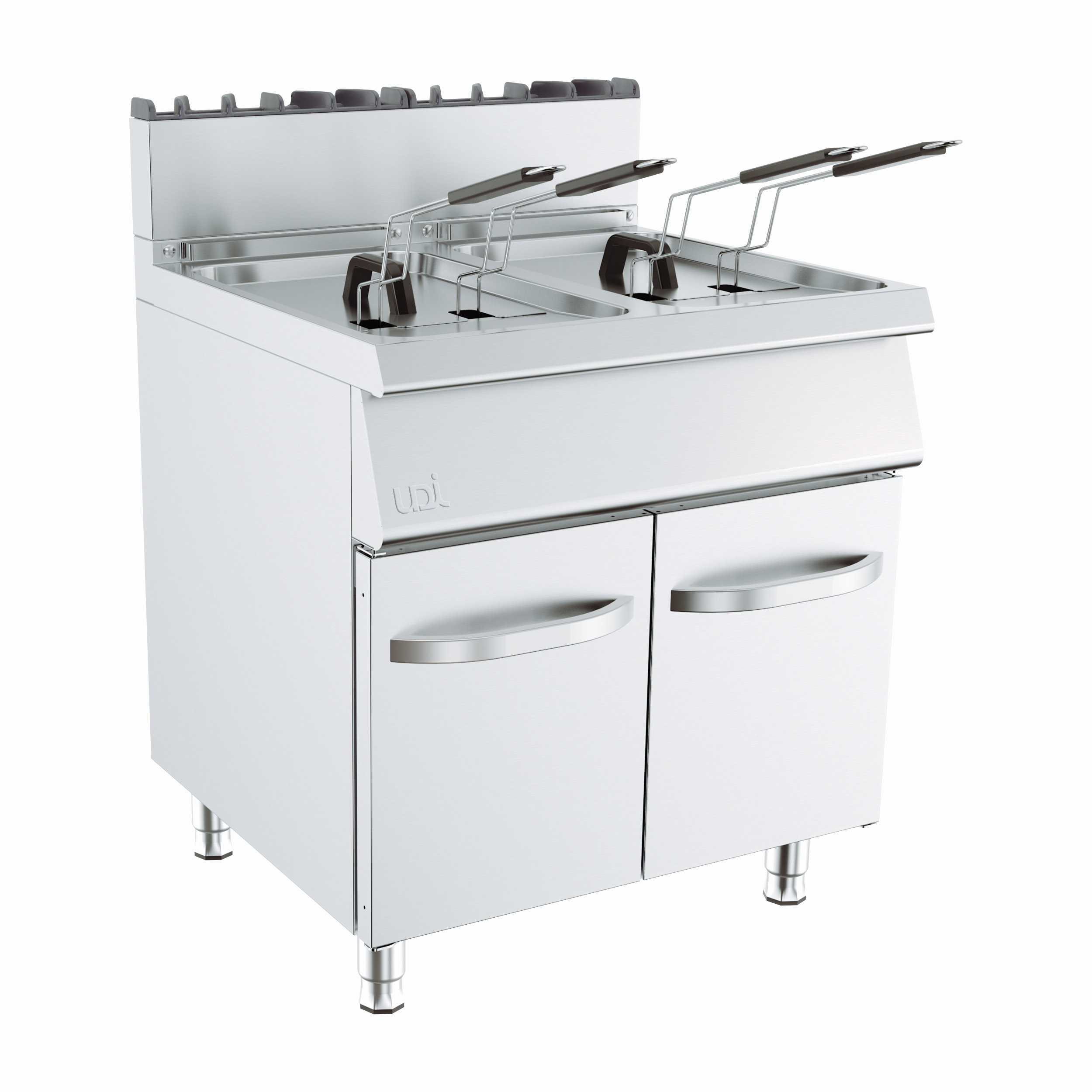 Fritadeira Industrial a Gás Dupla 2x15L com Módulo Armário