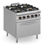 Fogão Industrial a Gás 4 Queimadores c/ Forno GN 2/1 Linha 900