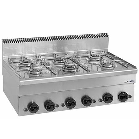 Mesa de Cozinha a Gás Profissional 6 Queimadores