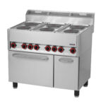 Fogão Elétrico 6 Placas c/ Forno Ventilado GN 1/1 99cm