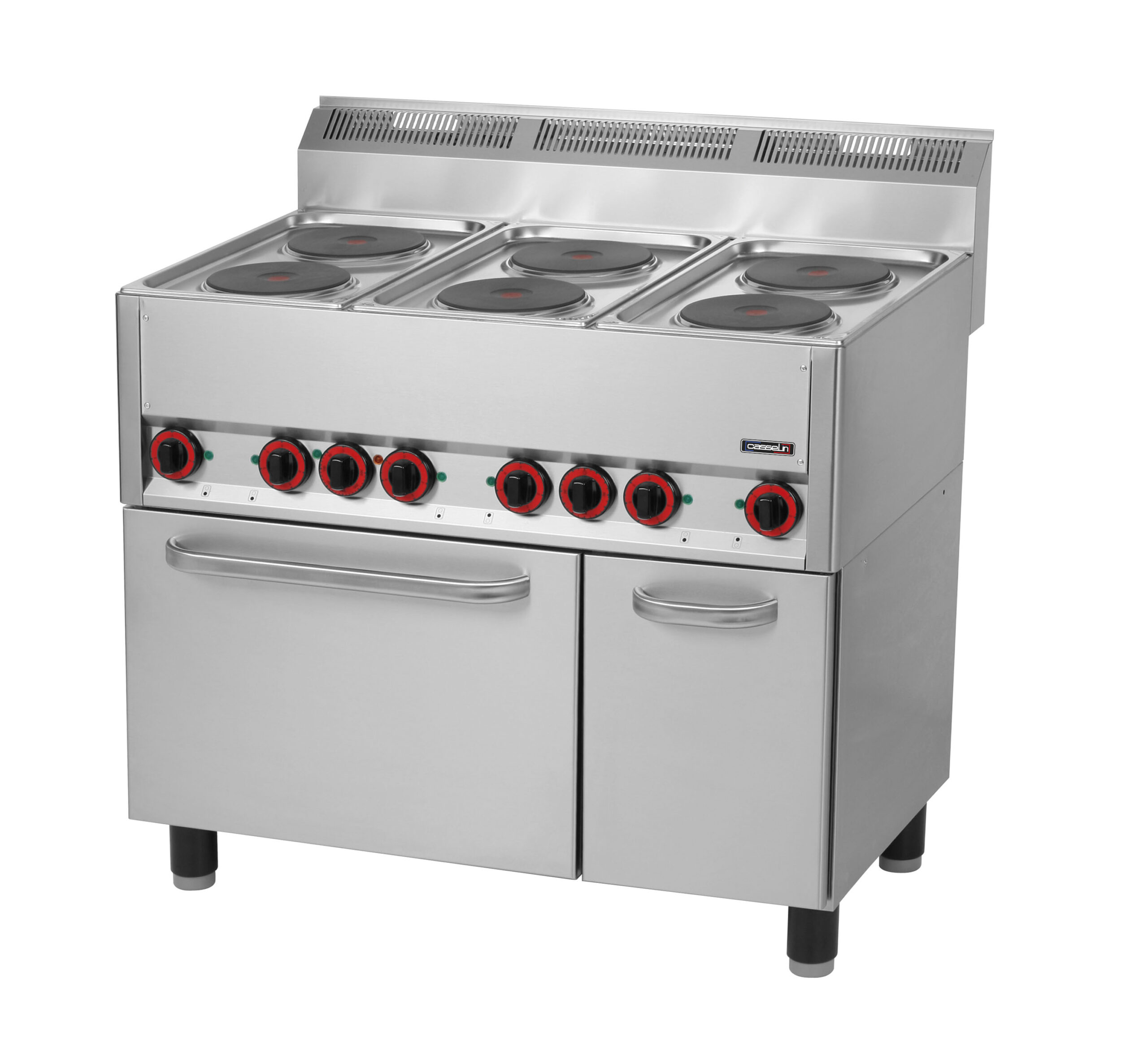 Fogão Elétrico 6 Placas c/ Forno Ventilado GN 1/1 99cm
