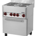 Fogão Elétrico 4 Zonas com Forno Ventilado GN 1/1