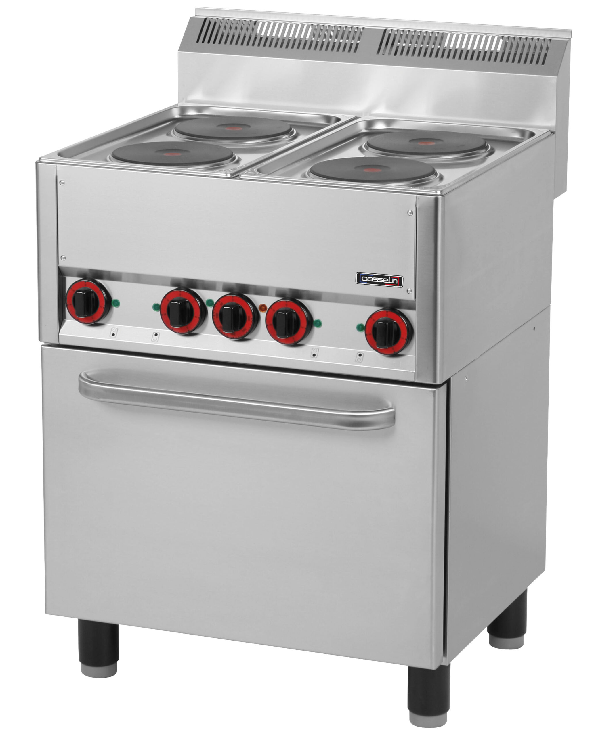 Fogão Elétrico 4 Zonas com Forno Ventilado GN 1/1