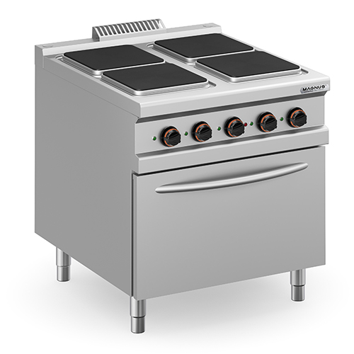 Fogão Elétrico Industrial com 4 Placas e Forno GN2/1