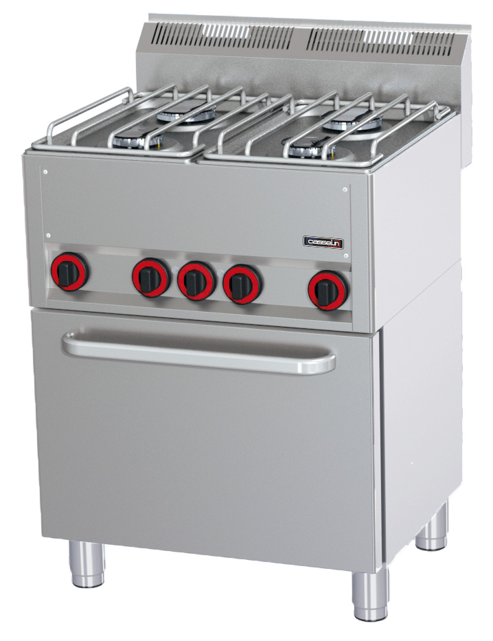 Fogão a Gás 4 Bicos com Forno Elétrico Ventilado GN 1/1