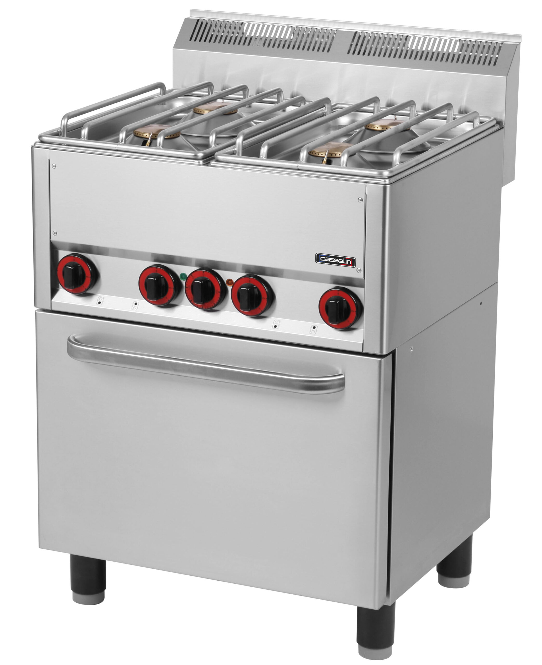 Fogão Industrial a Gás 4 Queimadores c/ Forno Elétrico GN 1/1 66 cm