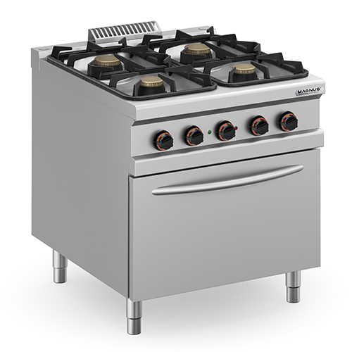 Fogão Industrial a Gás 4 Queimadores com Forno Elétrico GN2/1