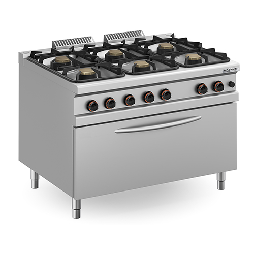 Fogão Industrial a Gás 6 Queimadores + Forno Maxi