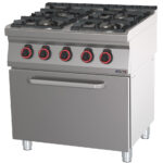 Fogão Industrial 4 Bocas Gás Forno Ventilado GN 1/1 - L800