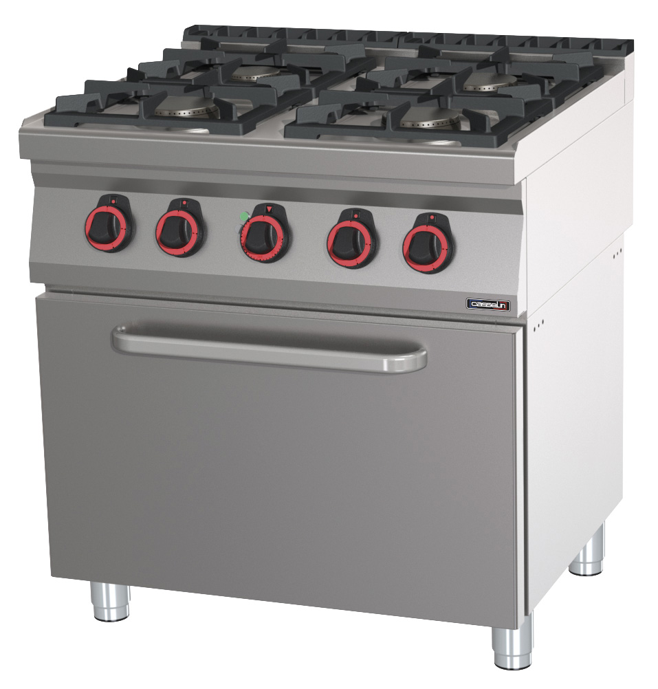 Fogão Industrial 4 Bocas Gás Forno Ventilado GN 1/1 - L800
