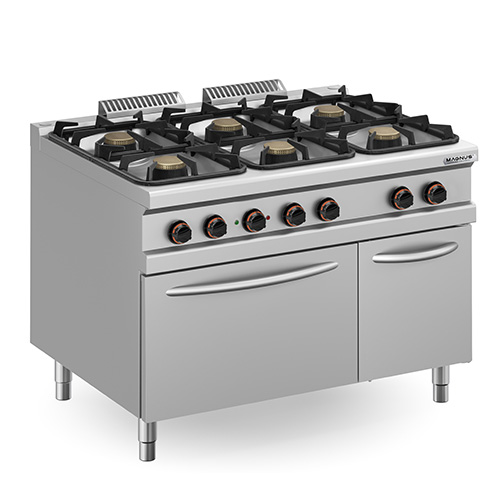 Fogão Industrial a Gás 6 Queimadores com Forno Elétrico