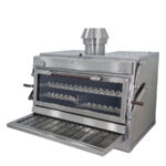 Forno a Carvão Inox 150 kg/h com Porta Elevável
