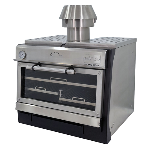 Forno a Carvão Industrial com Porta de Vidro 75 kg/h